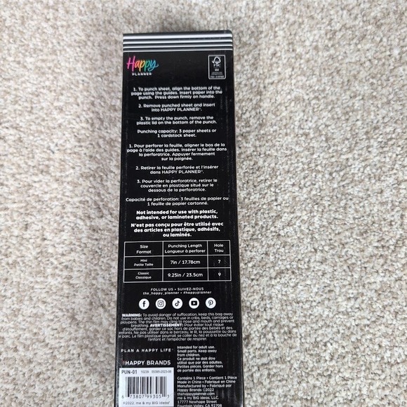 Happy Planner Classic Paper Punch 9 Hole Teal Disc Bound System - Picture 4 of 6